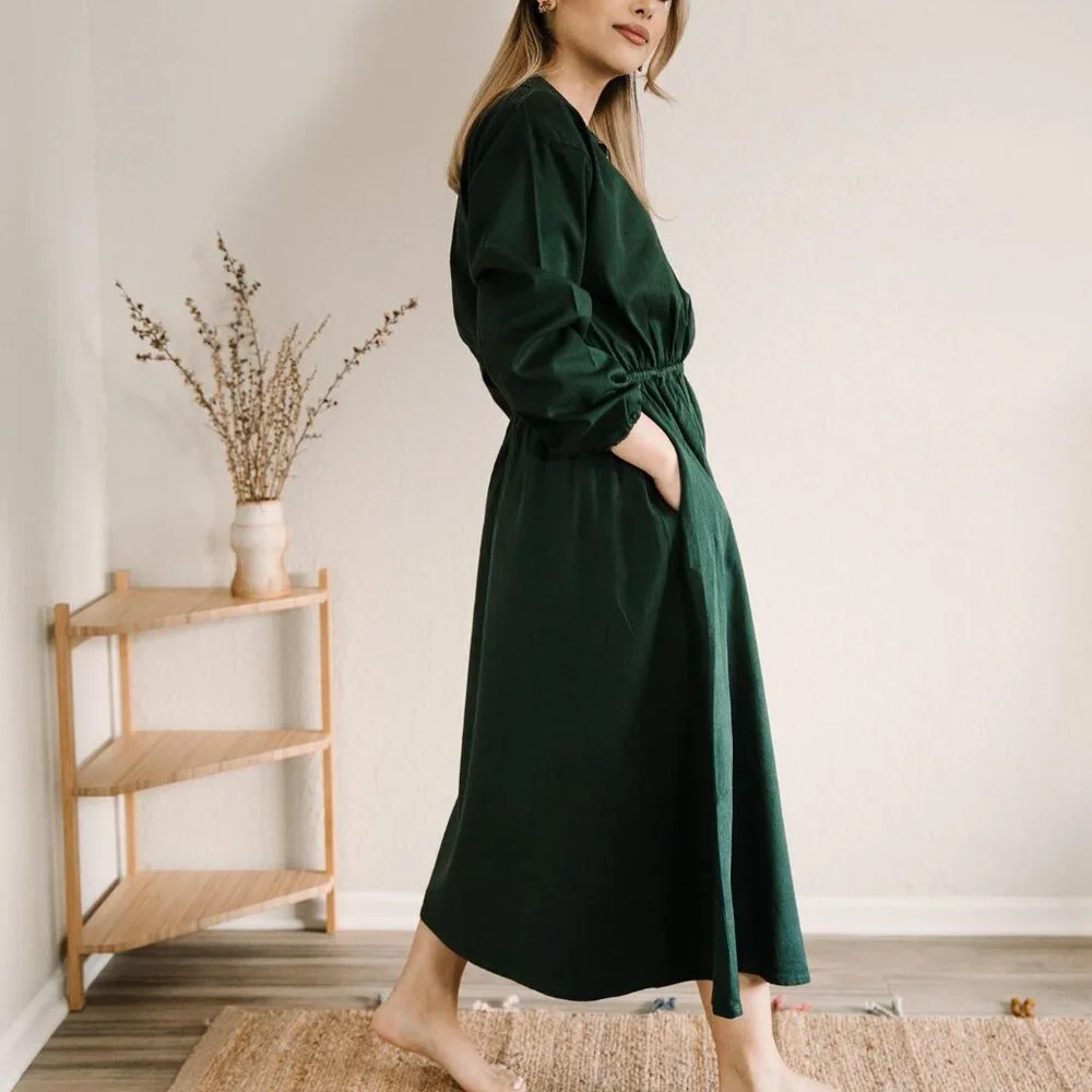 Mien Studios Maison Midi Dress - Jade - Picture 3 of 6